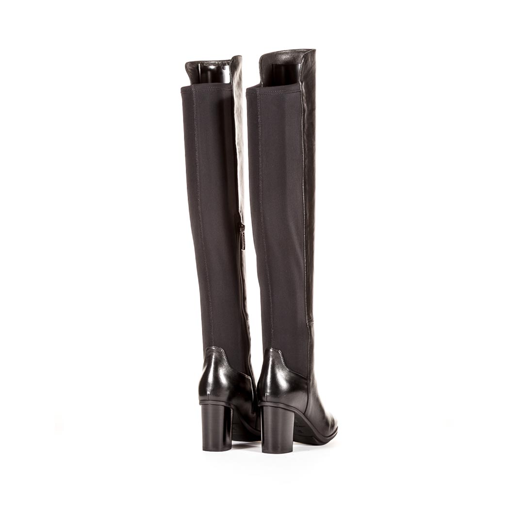 Bottes Femme ALAIN BASTIANI Cuir Noir - Talon 5,5 Cm - Pointure 36 - Occasion