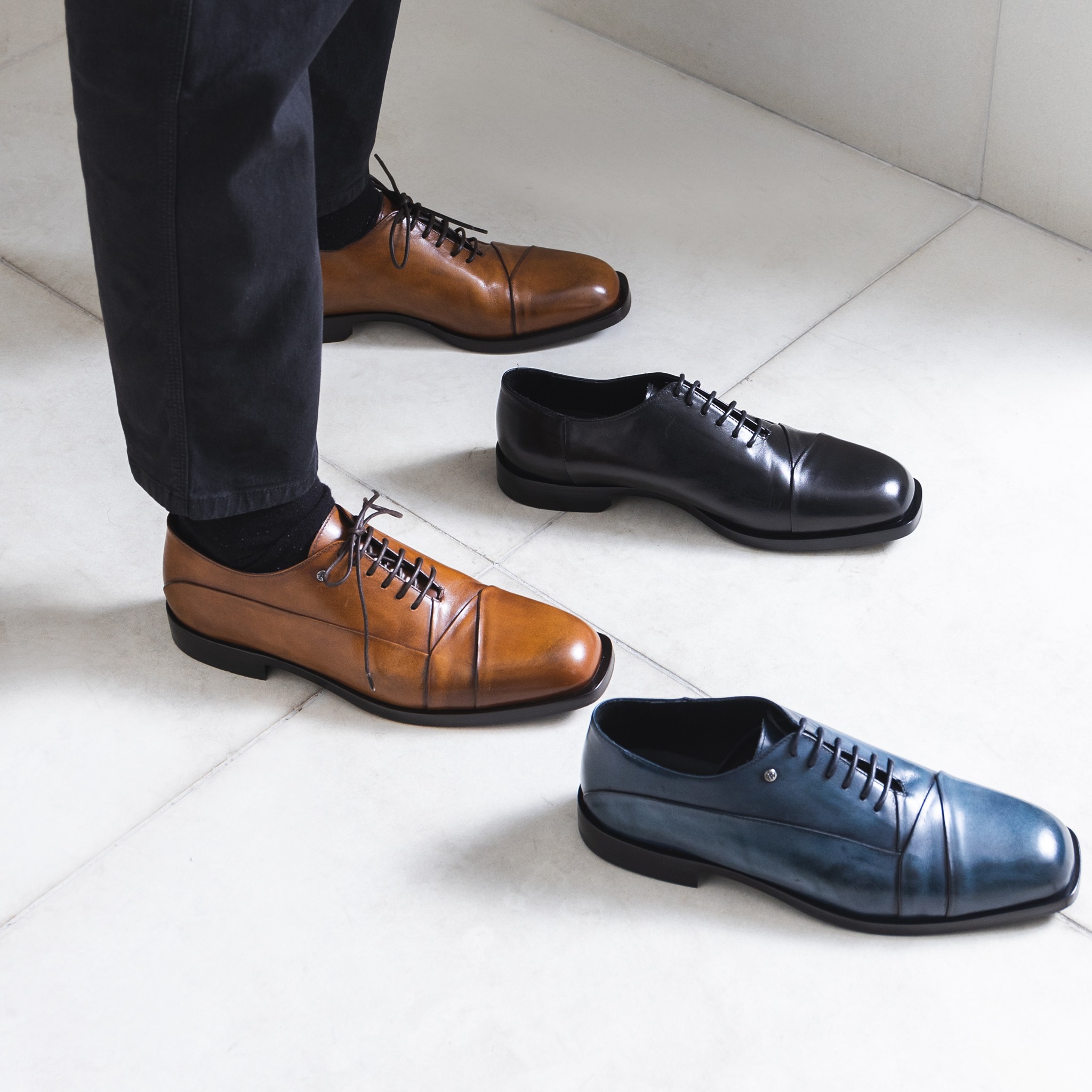 Chaussures Homme Italiennes Vintage Faites à La Main - Marron, Tailles 44 Et 44.5, Luxe